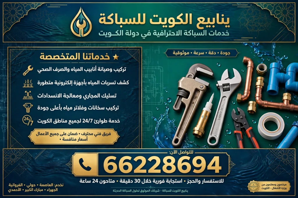 أفضل فني أدوات صحية بالكويت